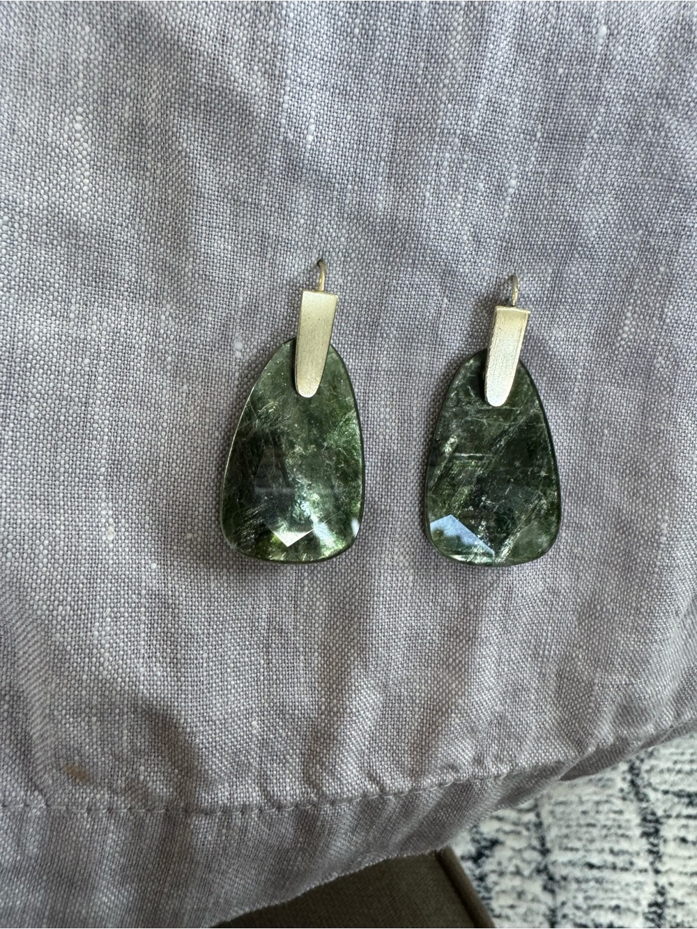 Kendra Scott Marty Earrings in Brushed Gold & Sage Mica